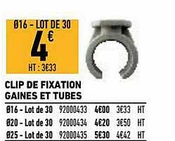 Clip De Fixation Gaines Et Tubes