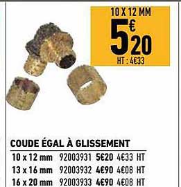 coude égal à glissement