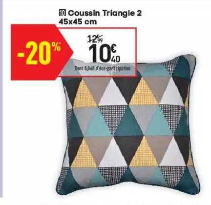 coussin triangle 2 45x45 cm