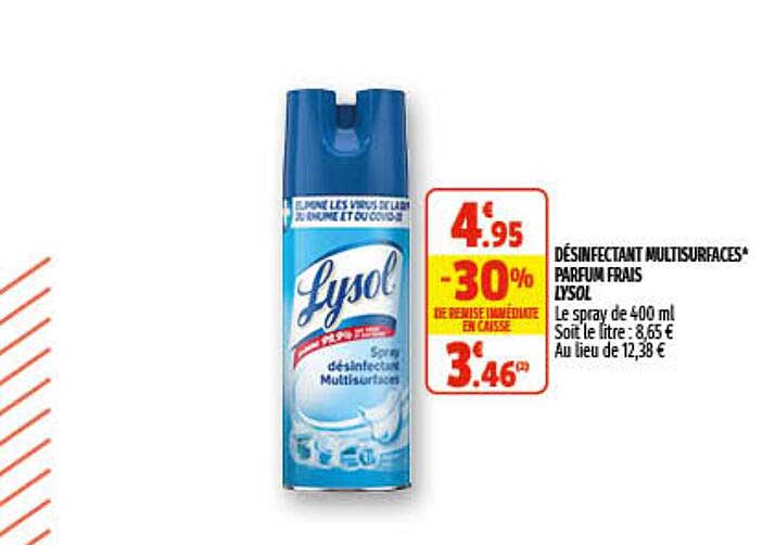 désinfectant multisurfaces parfum frais lysol