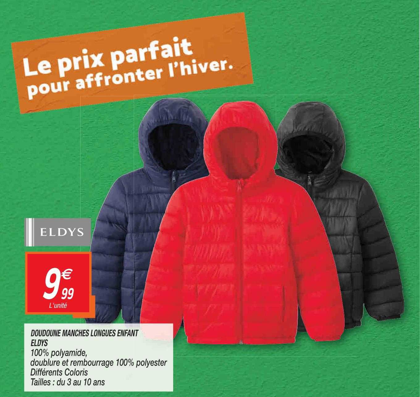 doudoune manches longues enfant eldys