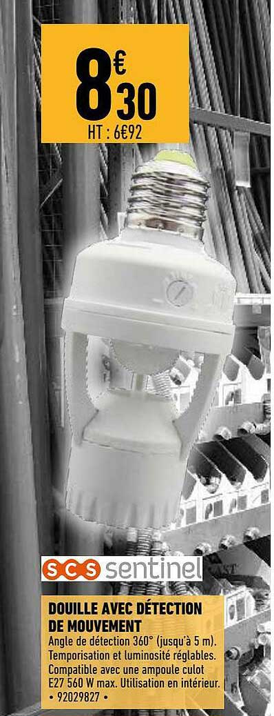 douille avec détection de mouvement scs sentinel