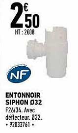 entonnoir siphon ø32