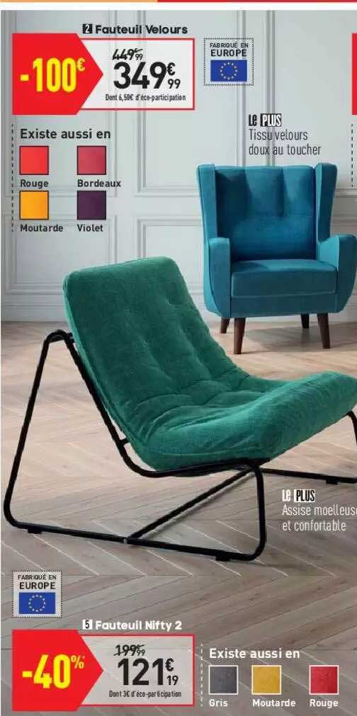 Fauteuil Velours