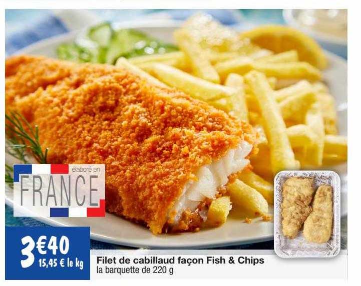 filet de cabillaud façon fish & chips