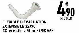 flexible d'évacuation extensible 32 70