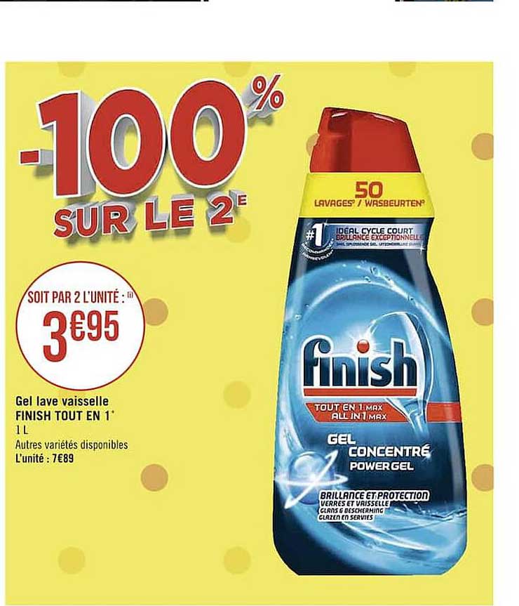 gel lave vaisselle finish tout en 1