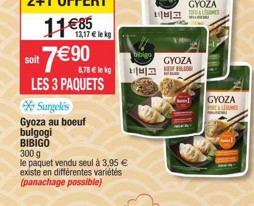 gyoza au boeuf bulgogi bibigo