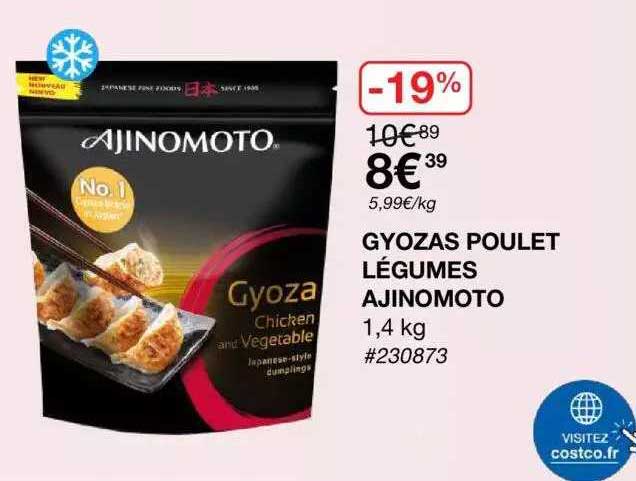 Gyozas Poulet Légumes Ajinomoto