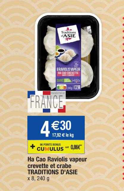 ha cao raviolis vapeur crevette et crabe traditions d'asie