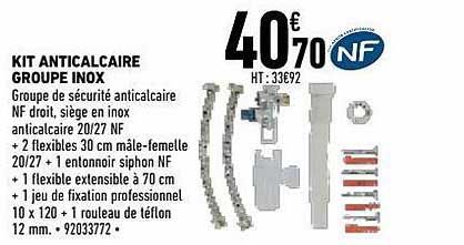 kit anticalcaire groupe inox