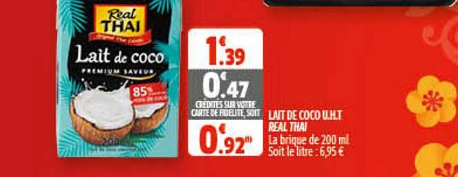 lait de coco uht real thai