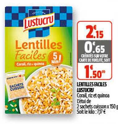 lentilles faciles lustucru