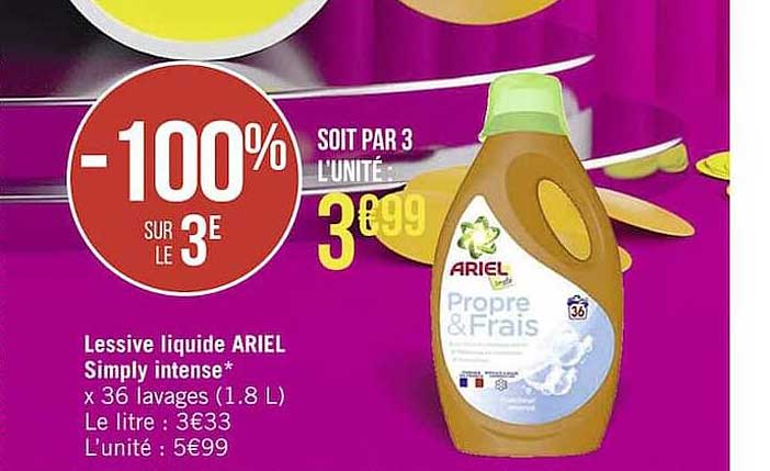 lessive liquide ariel simply intense