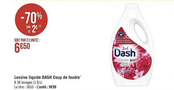 lessive liquide dash coup de foudre