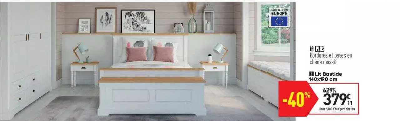 lit bastide 140x190 cm