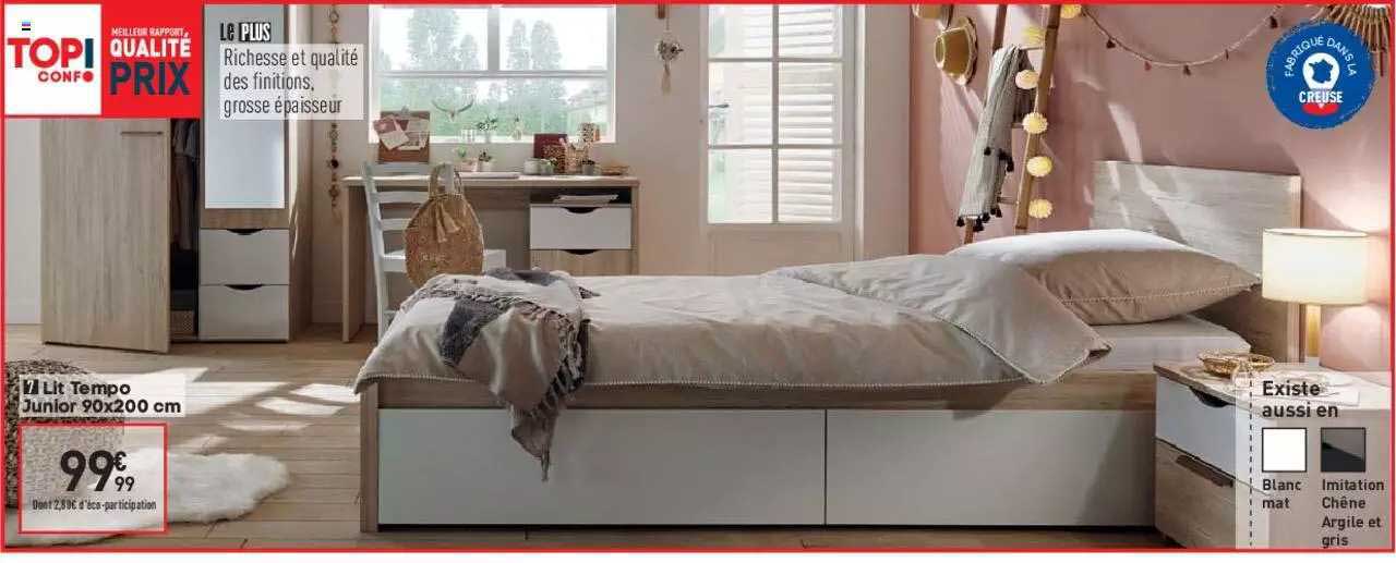 Lit Tempo Junior 90x200 Cm