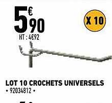 lot 10 crochets universels