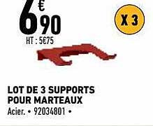 lot de 3 supports pour marteaux