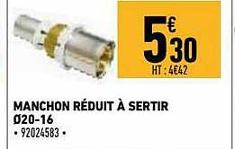 manchon réduit à sertir ø20-16