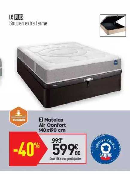 matelas air confort 140x190 cm