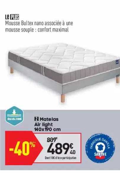 matelas air light 140x190 cm