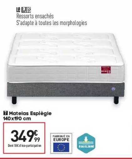 matelas espiègle 140x190 cm