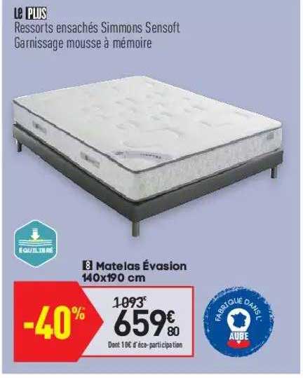 Matelas évasion 140x190 Cm