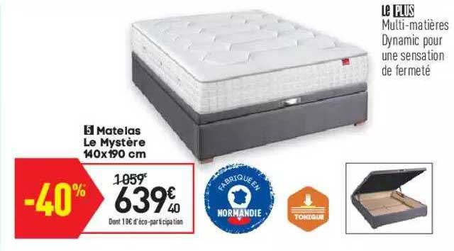 matelas le mystère 140x190 cm