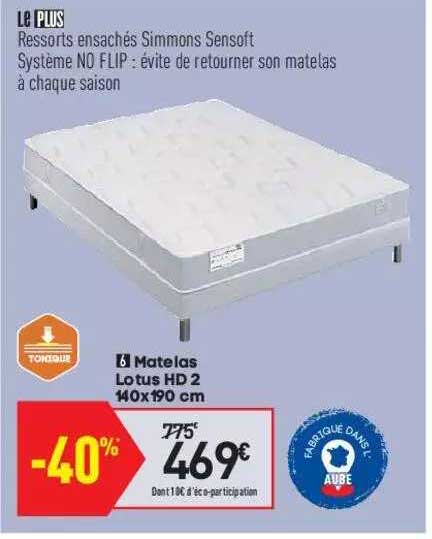matelas lotus hd 2 140x190 cm