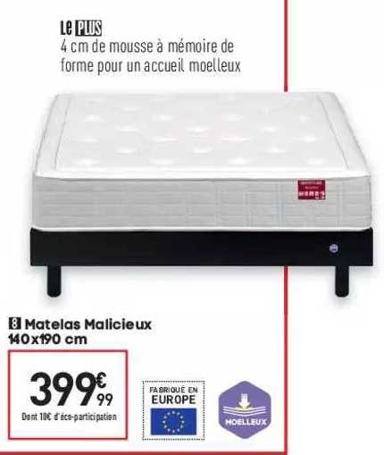 matelas malicieux 140x190 cm