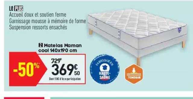 matelas maman cool 140x190 cm