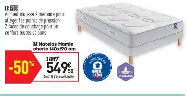 matelas mamie chérie 140x190 cm