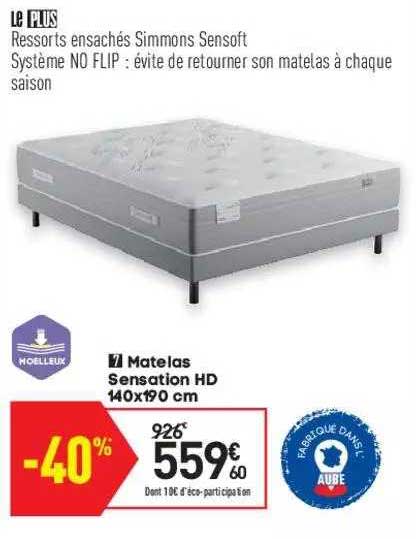 matelas sensation hd 140x190 cm