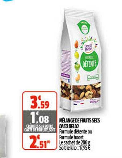 Mélange De Fruits Secs Daco Bello