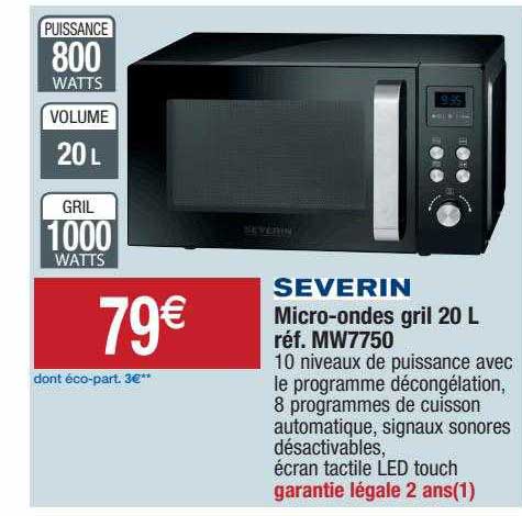micro-ondes gril 20 l severin