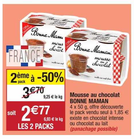 mousse au chocolat bonne maman