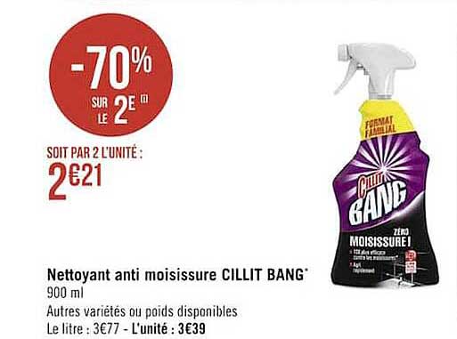 nettoyant anti moisissure cillit bang