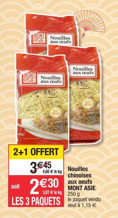 nouilles chinoises aux oeufs mont asie