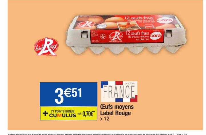 oeufs moyens label rouge