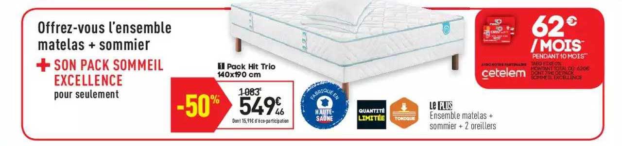 pack hit trio 140x190 cm