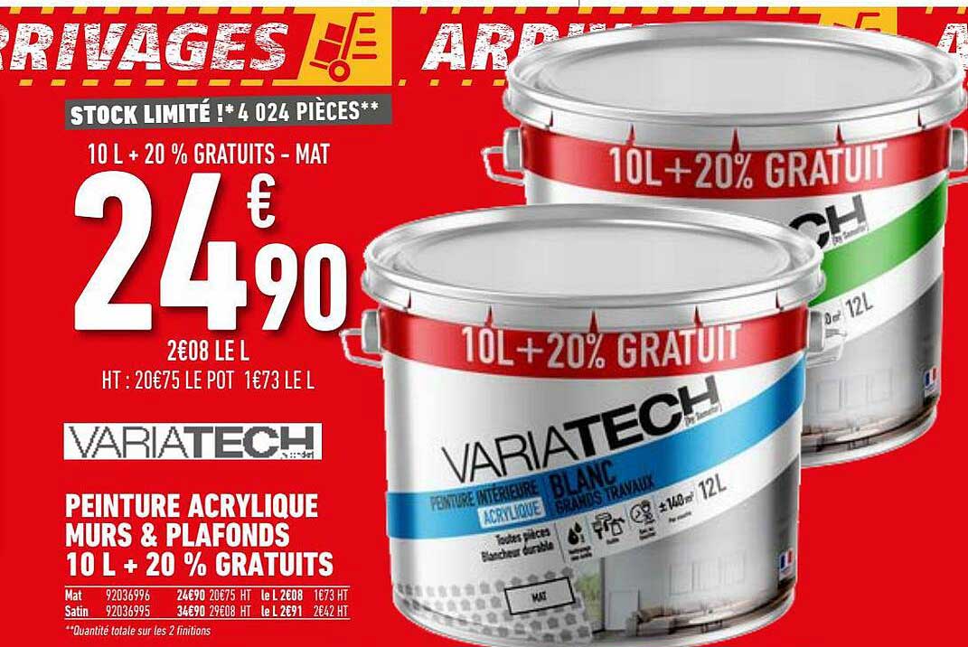 Peinture Acrylique Murs & Plafonds Variatech
