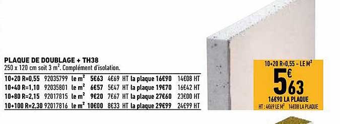 plaque de doublage + th38