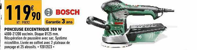 ponceuse excentrique 350 w bosch