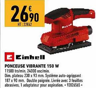 ponceuse vibrante 150 w einhell