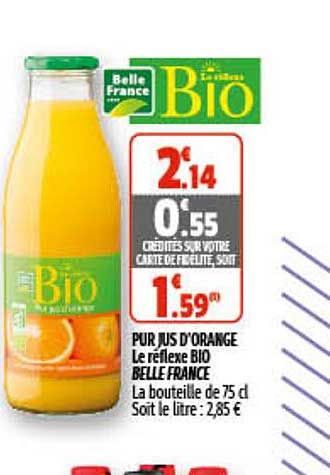 pur jus d'orange le réflexe bio belle france