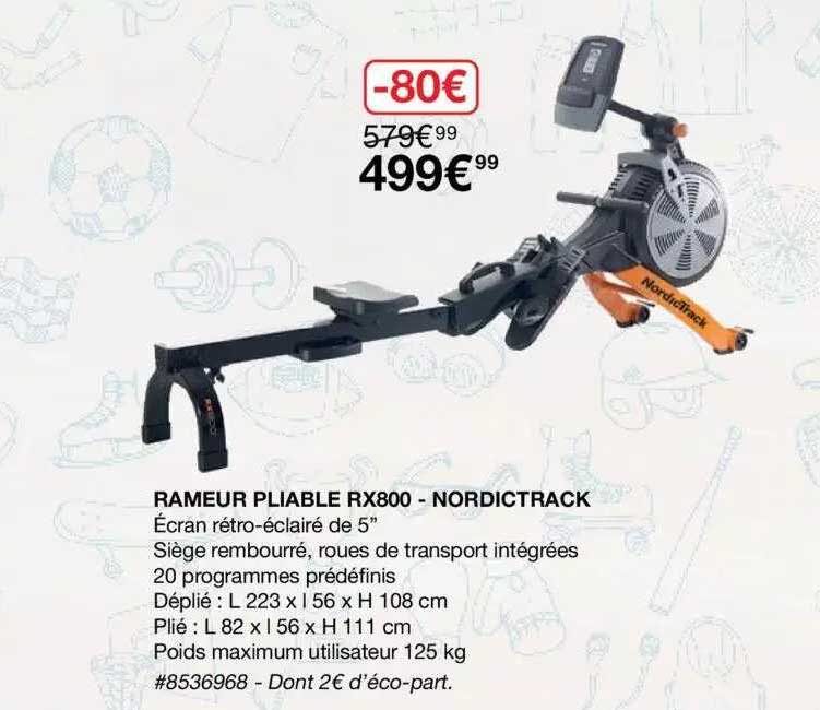 rameur pliable rx800 - nordictrack