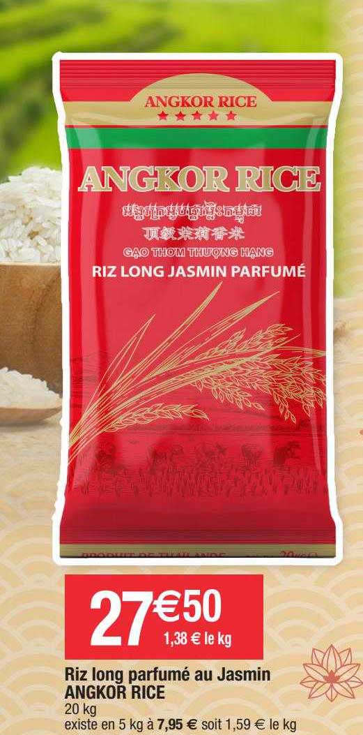 Riz Long Parfumé Au Jasmin Angkor Rice