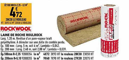 rockwool laine de roche roulrock