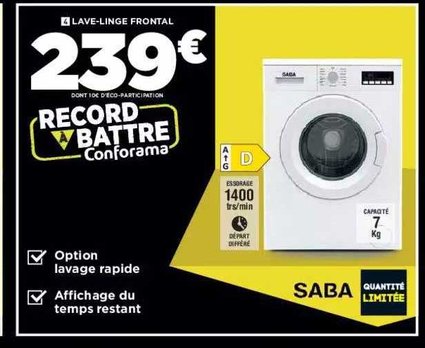 saba lave-linge frontal